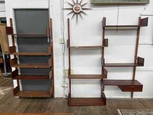 Danish Mid-century teak modular wall unit