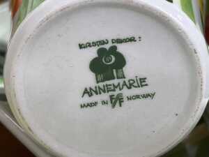 Figgjo Flint 'Annemarie' mid-century ceramic tea setting for eight, 1970s - 5