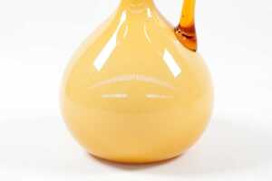 Two mid- century Italian hand blown amber glass pitchers - 3