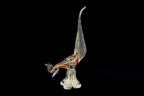 Mid-century Murano glass pheasant bird figure