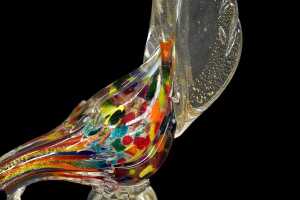 Mid-century Murano glass pheasant bird figure - 3