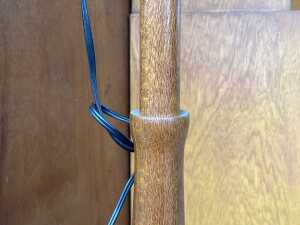 Mid-century silky oak standard lamp - 4