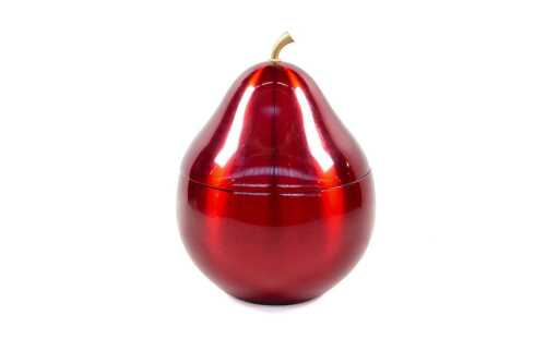 Mid-century Daydream red anodised aluminium pear-shaped ice bucket