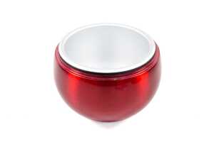 Mid-century Daydream red anodised aluminium pear-shaped ice bucket - 4