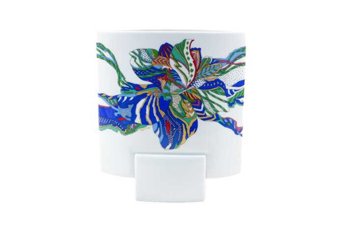 Brigitte Doege, Rosenthal porcelain pillow vase with floral decoration, c. 1980s
