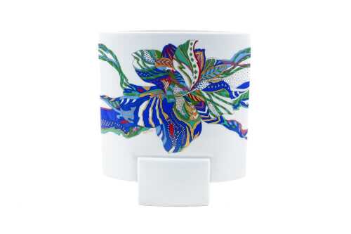 Brigitte Doege, Rosenthal porcelain pillow vase with floral decoration, c. 1980s