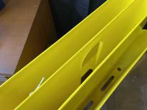 Kartell-style magazine rack in yellow - 3