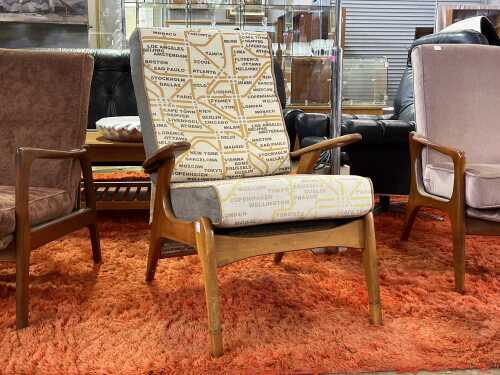 Fler SC55 mid-century maple armchair