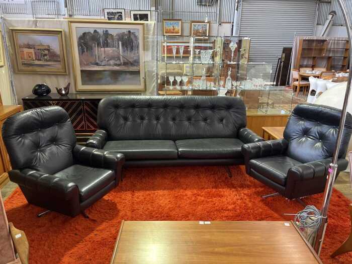 Mid-century three piece lounge suite