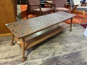Mid-century tiled top coffee table - 2