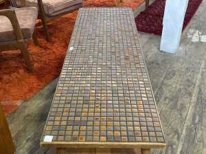 Mid-century tiled top coffee table - 4