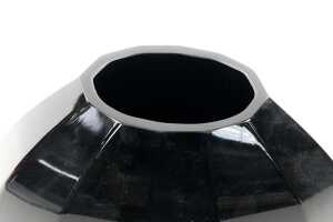 Georg Jensen black faceted glass vase - 2