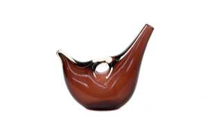 Fulvio Bianconi (1915-1996) for Venini Murano, glass Forato vase in purple, c. 1950s