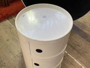 Kartell Componibili three-tier white round storage unit - 2