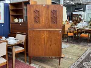 Avalon mid-century teak bar cabinet
