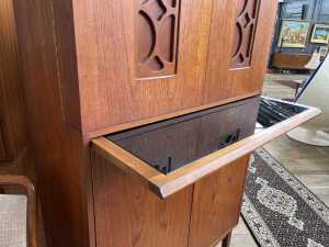 Avalon mid-century teak bar cabinet - 5