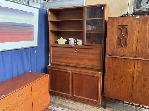 Mid-century teak wall unit