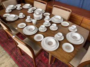 Mid-century teak seven piece dining suite - 2