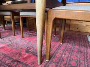 Mid-century teak seven piece dining suite - 5