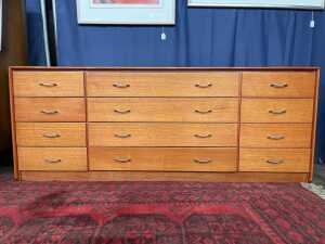 Alrob Mid-century teak lowline chest of drawers
