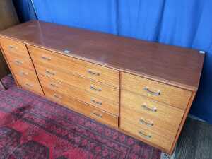 Alrob Mid-century teak lowline chest of drawers - 2