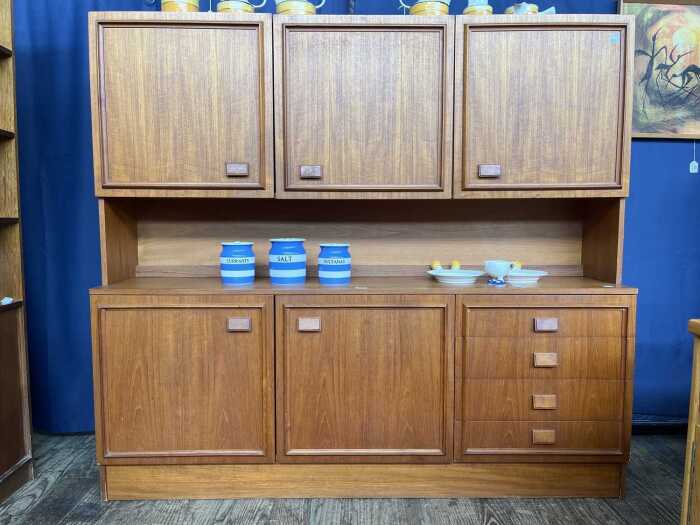 Parker mid-century teak buffet and hutch