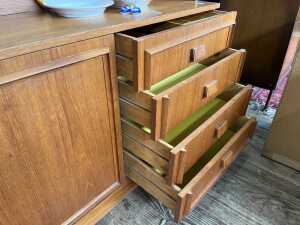 Parker mid-century teak buffet and hutch - 6