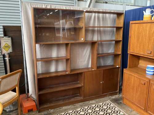 Mid-century teak wall unit