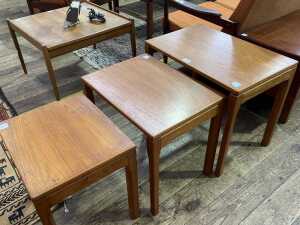 Noblett mid-century teak nest of three tables - 2