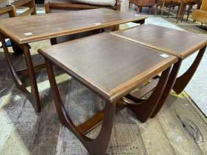 Kalmar mid-century blackwood coffee table with two nesting side tables - 3