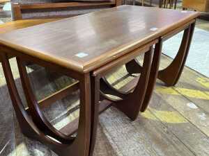Kalmar mid-century blackwood coffee table with two nesting side tables - 4