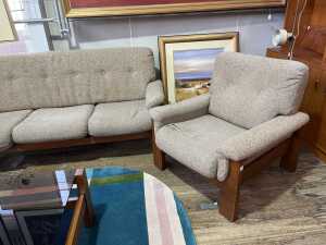 Cend Furniture mid-century blackwood modular lounge suite - 4