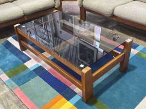 Cend Furniture mid-century blackwood modular lounge suite - 5