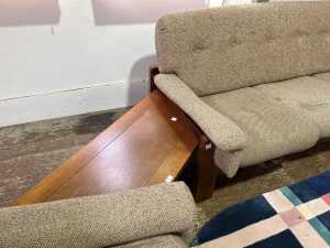 Cend Furniture mid-century blackwood modular lounge suite - 6