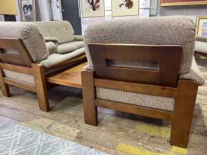 Cend Furniture mid-century blackwood modular lounge suite - 9