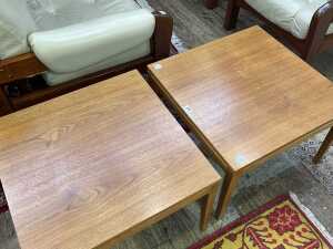 Pair of Parker mid-century teak side tables - 2