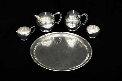 Olde Hall stainless steel five piece tea service