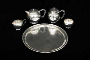 Olde Hall stainless steel five piece tea service