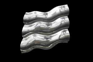 Sergio Asti 'Boca' mid-century stainless steel tray