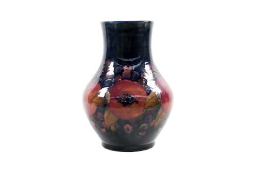William Moorcroft 'Pomegranate' ceramic baluster vase