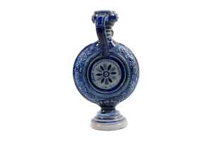 Antique German Historismus style Westerwald Scheibenkrug salt-glazed stoneware jug - 2