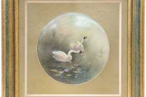 Royal Worcester hand-painted porcelain plaque - 2