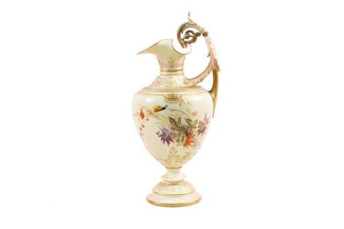 Antique Royal Worcester porcelain ewer
