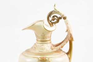 Antique Royal Worcester porcelain ewer - 3