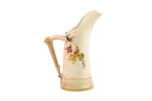 Edwardian Royal Worcester blushware porcelain jug, 1902 - 2
