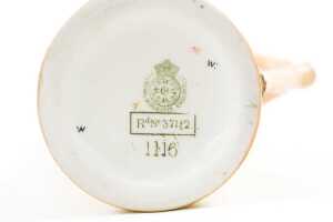 Edwardian Royal Worcester blushware porcelain jug, 1902 - 4