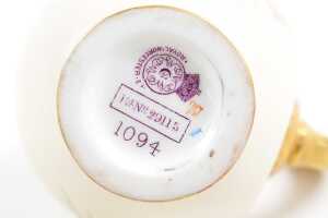 Victorian Royal Worcester blushware porcelain vase and flat back jug - 5
