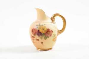Antique Royal Worcester twin handled vase and flat back jug - 4
