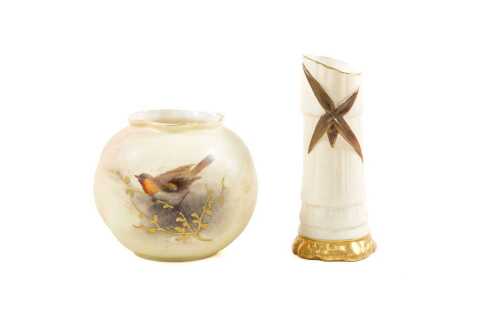 Two antique Royal Worcester porcelain vases
