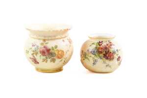 Two antique Royal Worcester porcelain vases